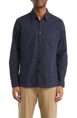 Oliver Spencer New York Special Neat Button-Up Shirt in Navy