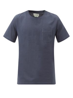 Oliver Spencer - Oli Patch-pocket Organic-cotton Jersey T-shirt - Mens - Navy