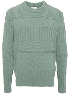 Oliver Spencer patterned knit jumper - Green