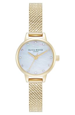 Olivia Burton Classics Mini Mesh Strap Watch & Bracelet Stacking Set