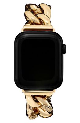 Olivia Burton Floral Link 20mm Apple Watch Bracelet Watchband in Gold