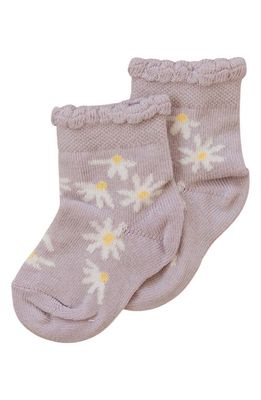 Olivia J Kids' Flora Daisy Ankle Socks in Lilac