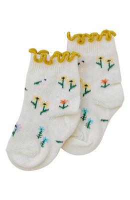 Olivia J Kids' Garden Party Ankle Socks in Cream