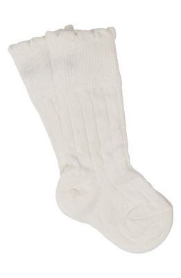 Olivia J Kids' Olivia Rib Knee High Socks in White