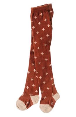 Olivia J Kids' Plus Sign Tights in Red