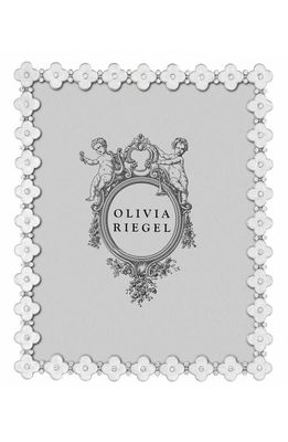 Olivia Riegel Enamel Clover Picture Frame in Silver