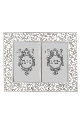 Olivia Riegel Isadora 4 x 6-Inch Double Picture Frame in Silver