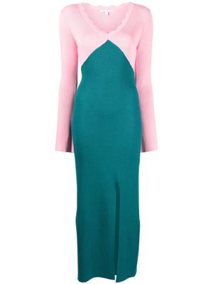 Olivia Rubin Reese colour-block ribbed dress - Pink