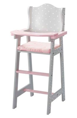 OLIVIAS LITTLE WORLD Teamson Kids Olivia's Little World Baby Doll High Chair in Gray