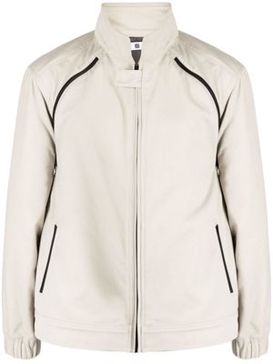 Olly Shinder contrasting zip-trim jacket - Neutrals