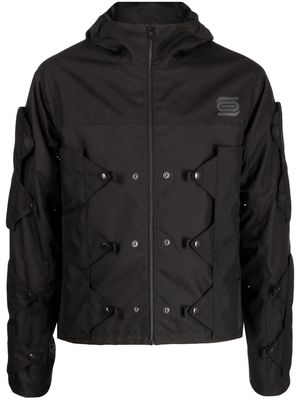 Olly Shinder Crocodile Shell hooded jacket - Black
