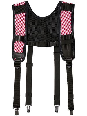 Olly Shinder gingham-print braces - Black