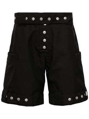 Olly Shinder press-stud nylon-canvas shorts - Black