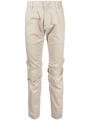 Olly Shinder semi-sheer panel cotton trousers - Neutrals