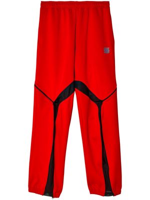 Olly Shinder zip-detail track pants - Red