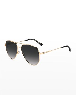 Ollys Crystal & Metal Aviator Sunglasses