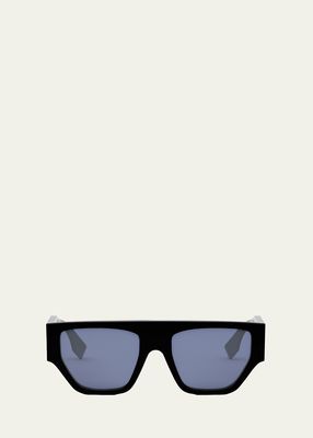 O'Lock Flat-Top Nylon Cat-Eye Sunglasses