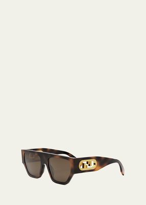 O'Lock Flat-Top Nylon Square Sunglasses