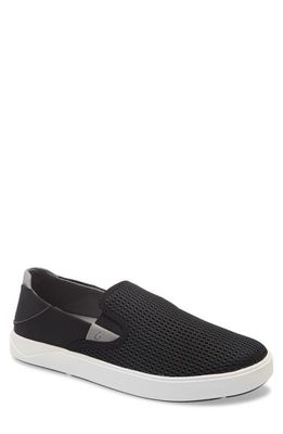 OluKai Lae'ahi Slip-On Sneaker in Black/Black