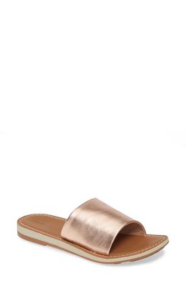 OluKai Nohie 'Olu Slide Sandal in Rose Gold Leather