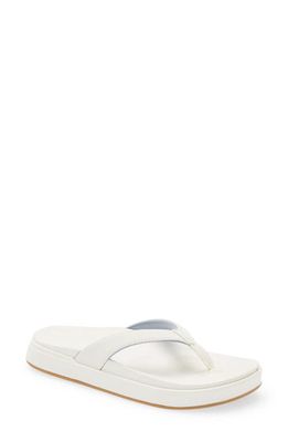 OluKai Nua Pio Flip Flop in Bright White