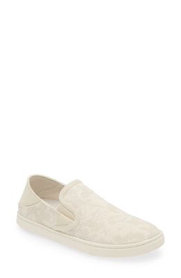 OluKai 'Pehuea' Slip-On Sneaker in Puka /White