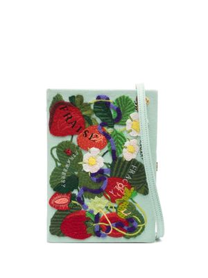 Olympia Le-Tan Fraise book clutch bag - Green