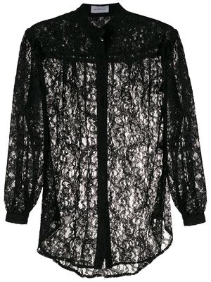 Olympiah Branch lace-pattern blouse - Black