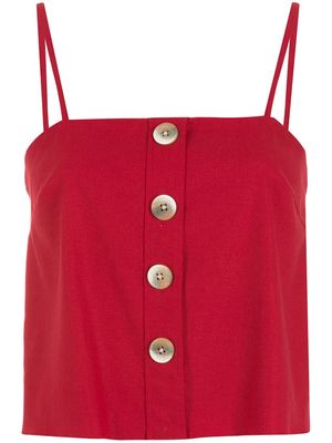 Olympiah buttoned-up sleeveless blouse - Red