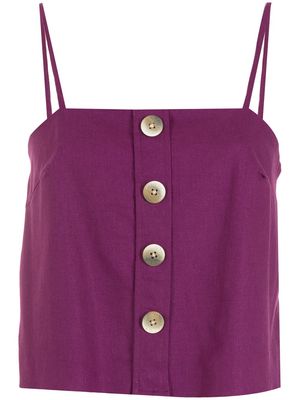 Olympiah buttoned-up spaghetti strap blouse - Purple