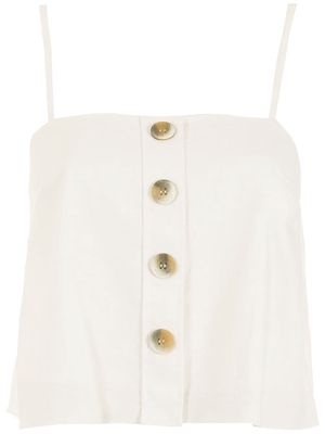 Olympiah buttoned-up spaghetti strap blouse - White