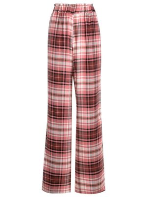 Olympiah check-pattern high-waist trousers - Red