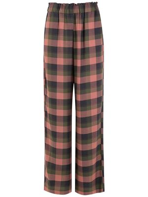 Olympiah check-print wide-leg trousers - Brown