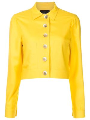 Olympiah cropped button-front jacket - Yellow