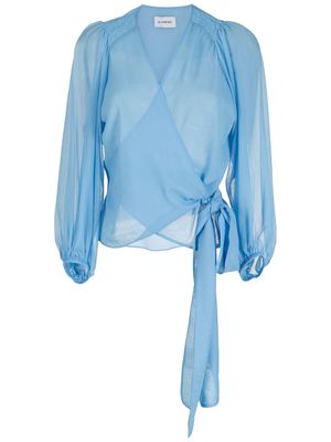 Olympiah Elizabeth tied blouse - Blue