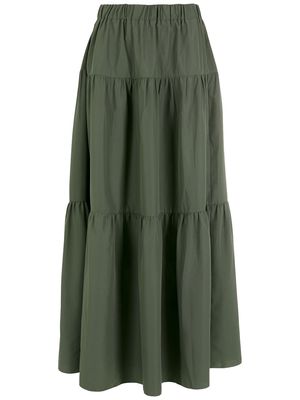 Olympiah high-waisted flared maxi skirt - Black