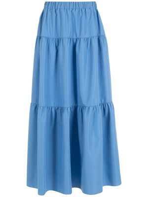Olympiah high-waisted flared maxi skirt - Blue