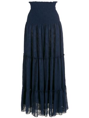 Olympiah high-waisted maxi skirt - Blue