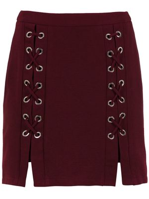 Olympiah lace up detail Messina skirt - Red