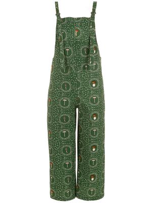 Olympiah mushroom-print stretch-cotton jumpsuit - Green