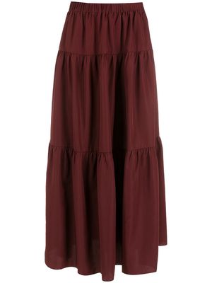 Olympiah paper smock-tiered maxi skirt