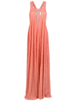 Olympiah plunging V-neck gown - Orange
