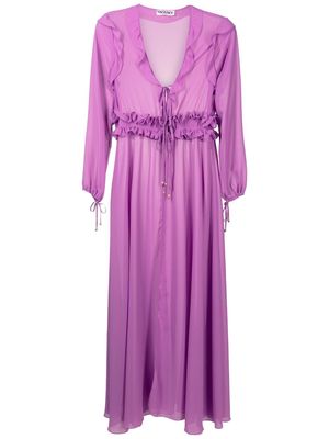 Olympiah ruffled maxi beach dress - Purple