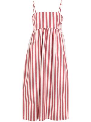 Olympiah stripe-pattern sleeveless dress - Red