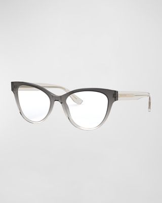 Ombre Acetate & Plastic Cat-Eye Glasses