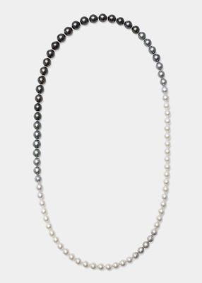 Ombre Black Pearl Sectional Necklace