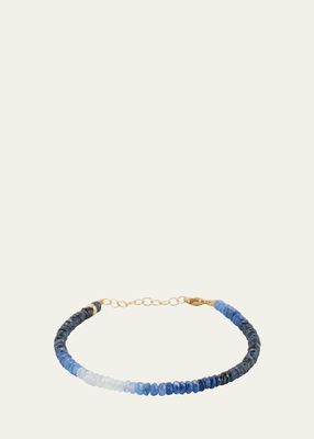 Ombre Blue Sapphire Bead Bracelet