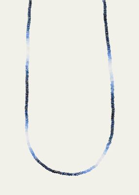 Ombre Blue Sapphire Bead Necklace