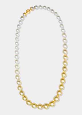 Ombre Golden Pearl Sectional Necklace
