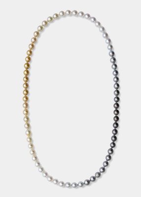 Ombre Mixed Pearl Sectional Necklace